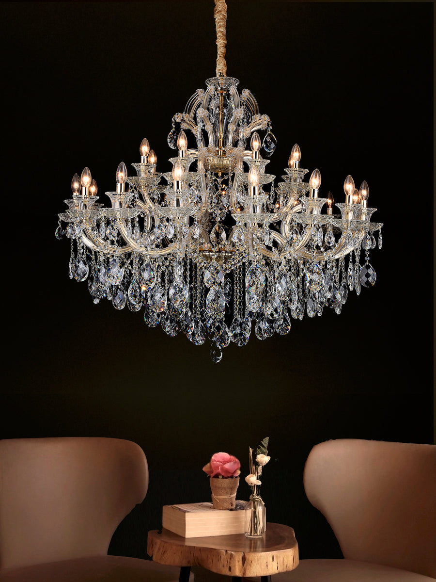 Maria 18-Lamp | Buy Crystal Chandeliers Online in India | Jainsons Emporio  Lights