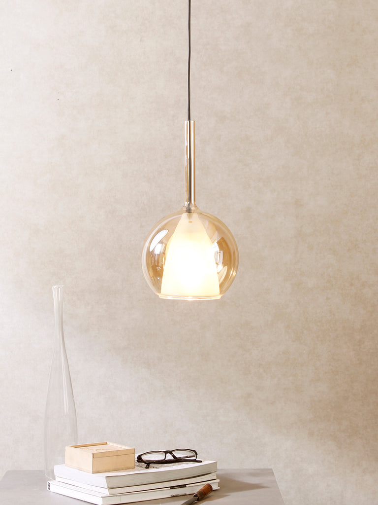 Fire Small Glass Pendant Lamp | Buy Luxury Hanging Lights Online India