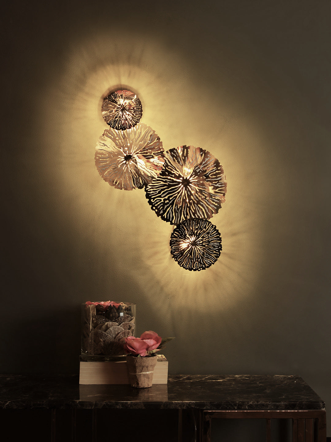 Christos Gold Disc Wall Light | Buy Modern Wall Lights Online India ...