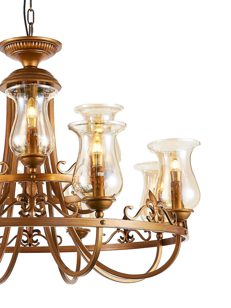 Rudiano Traditional Gold Chandelier | Buy Decorative Chandeliers Online India