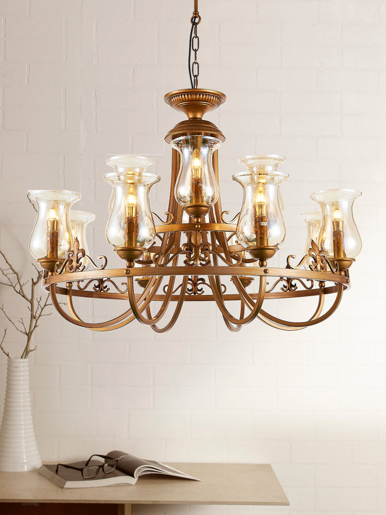 Rudiano Traditional Gold Chandelier | Buy Decorative Chandeliers Online India