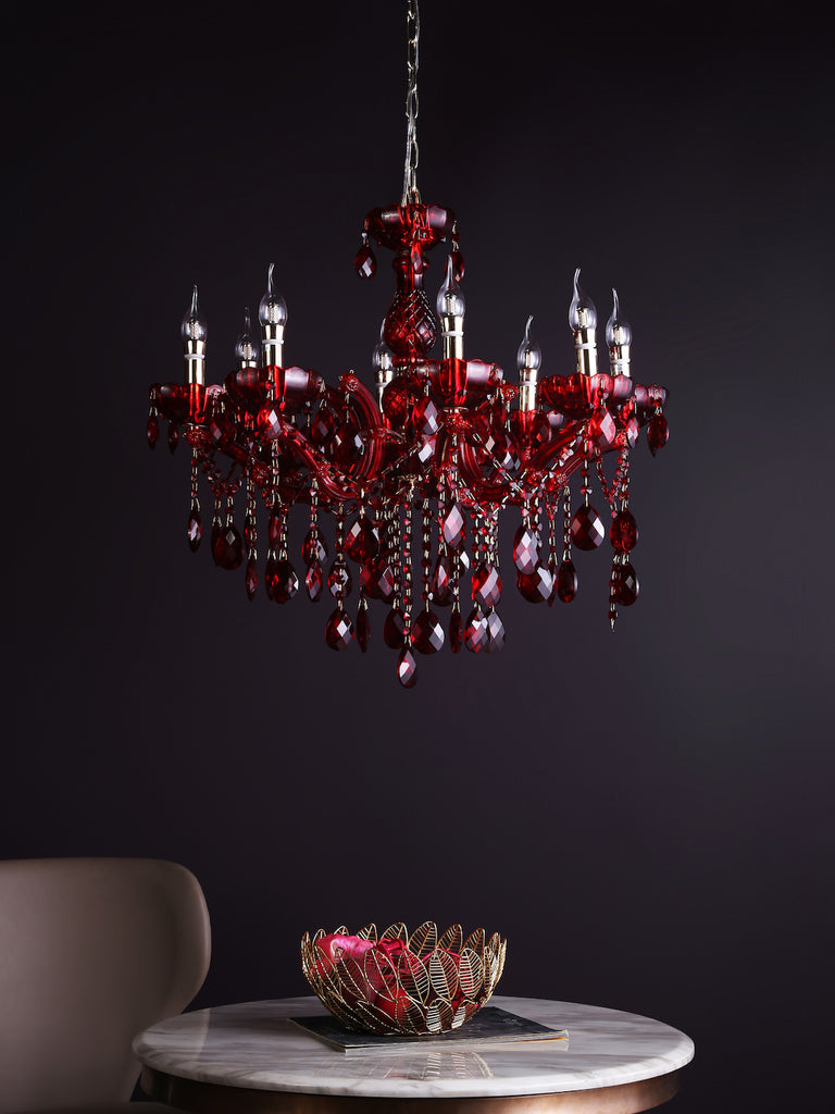 Maria Red | Buy Chandelier Online in India | Jainsons Emporio Lights