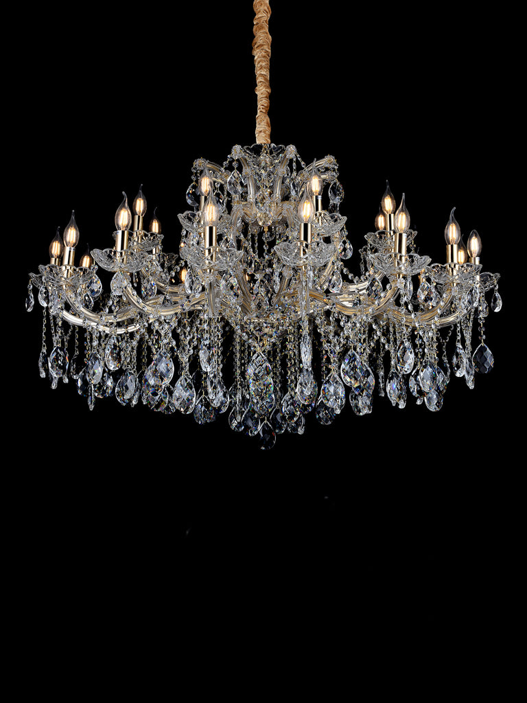 Eldren 16+8-Lamp | Buy Crystal Chandeliers Online in India | Jainsons Emporio Lights