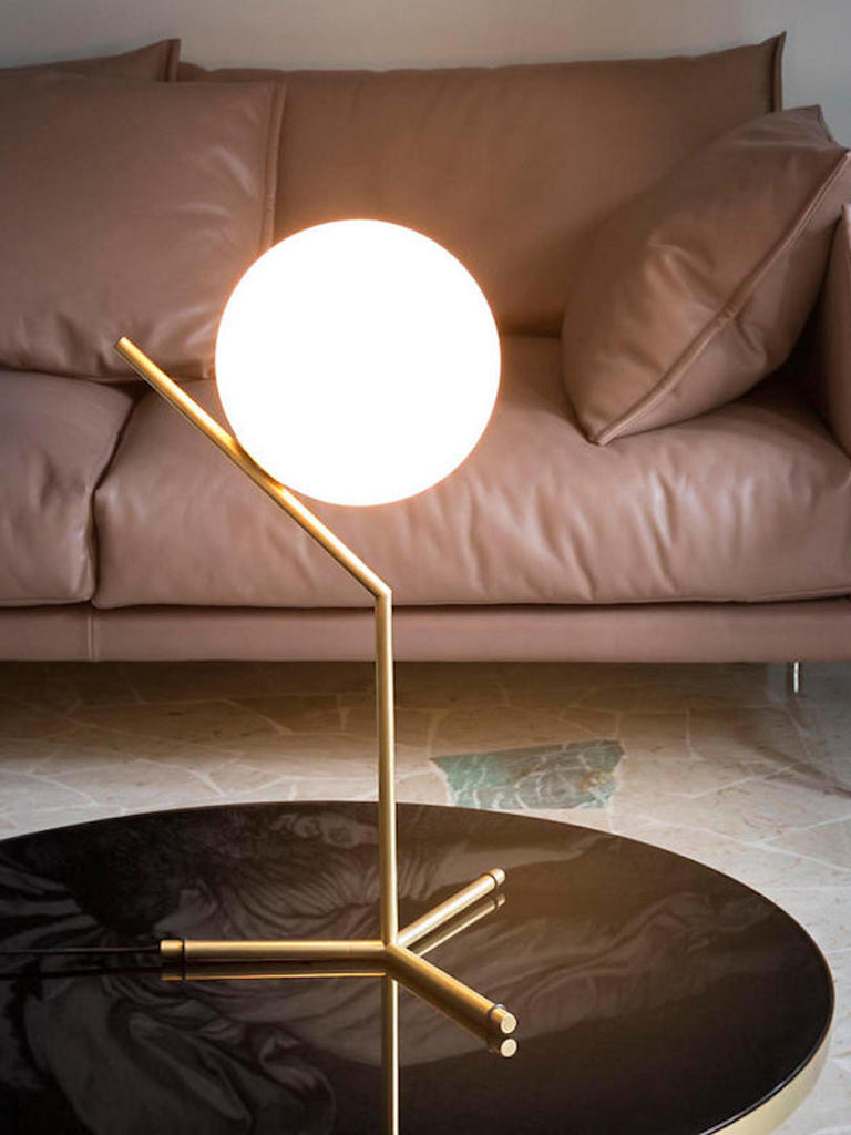 IC Globe White Gold Table Lamp | Buy Modern Table Lamps Online India