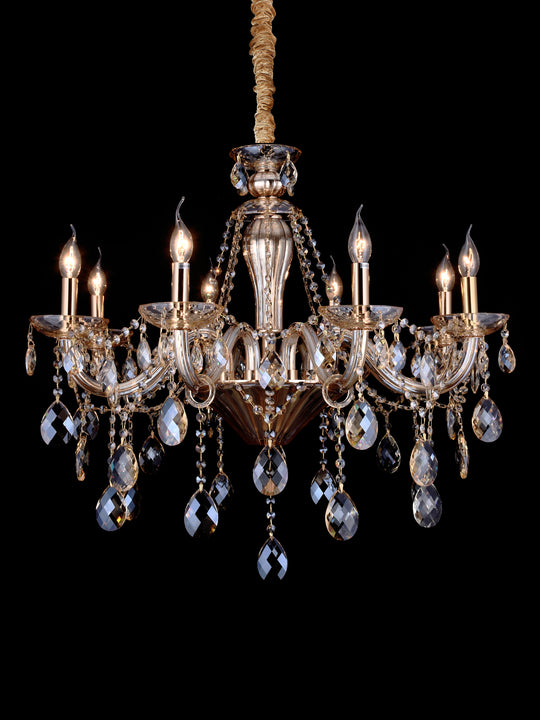 Jessica Gold Crystal Chandelier| Buy Crystal Chandeliers Online India ...