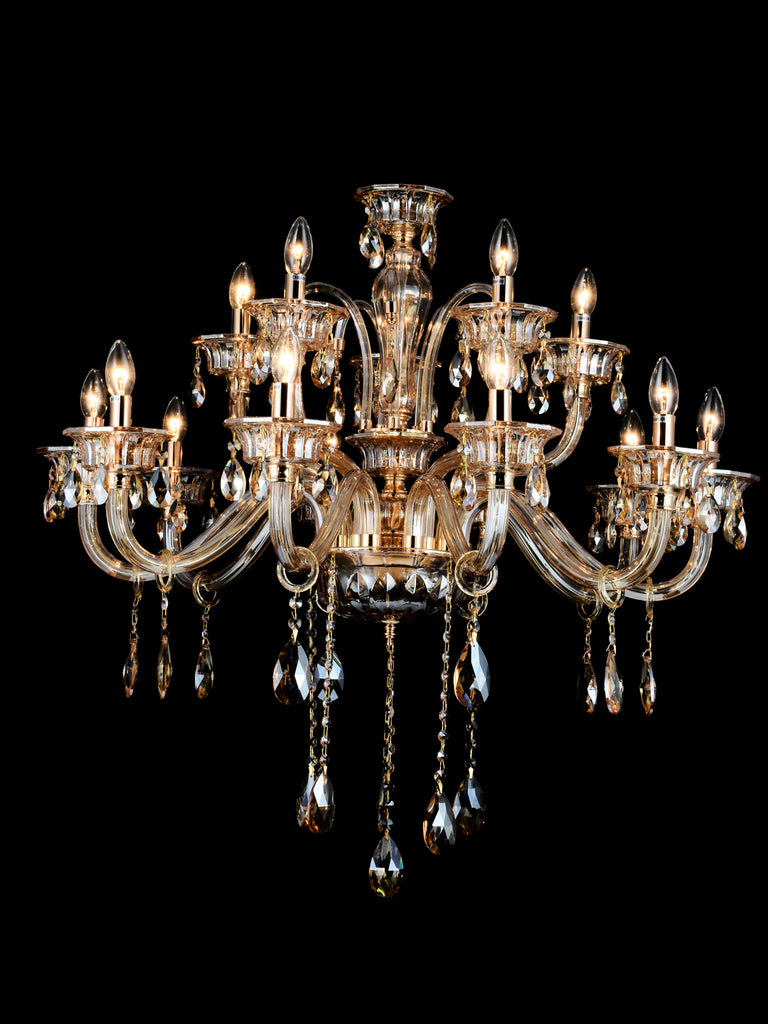 Hilary 10+5-Lamp | Buy Crystal Chandelier Online in India | Jainsons Emporio Lights